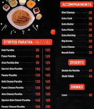 Planet Paratha menu 1