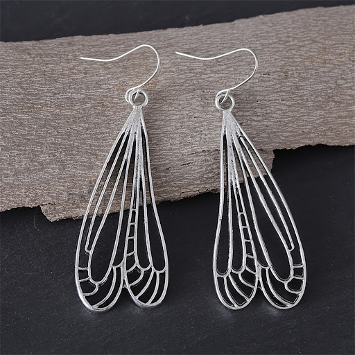 Title 4, Bohemian Hollow Wing Shape Pendant Earrings for...