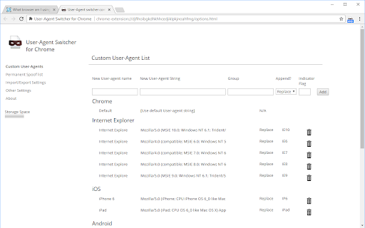 User-Agent Switcher for Chrome