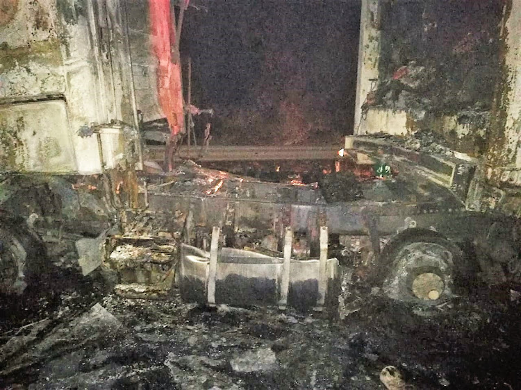 Torched truck