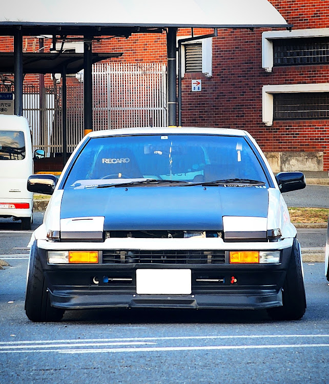 スプリンタートレノの節分の日・真正面ショット・2月もよろしくお願いします・大黒に関するカスタム事例の投稿画像1枚目