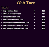 Ohh Taco menu 1