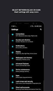 Swift for Samsung - Dark & Black Substratum Theme Tangkapan layar