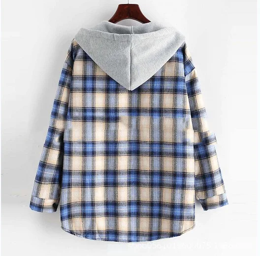 Dames met dames losse plaid shirt jas met lange mouwen
