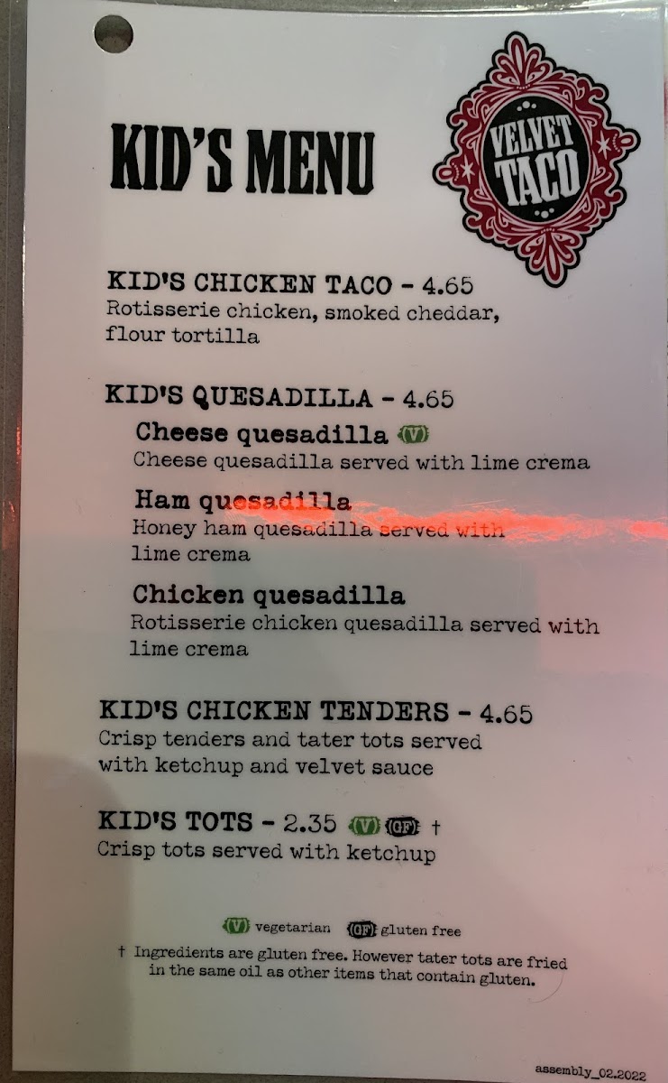 Gf menu