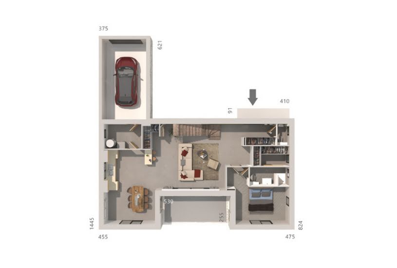  Vente Terrain + Maison - Terrain : 3 450m² - Maison : 140m² à Gignac (34150) 