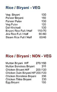 Hotel Anand menu 1