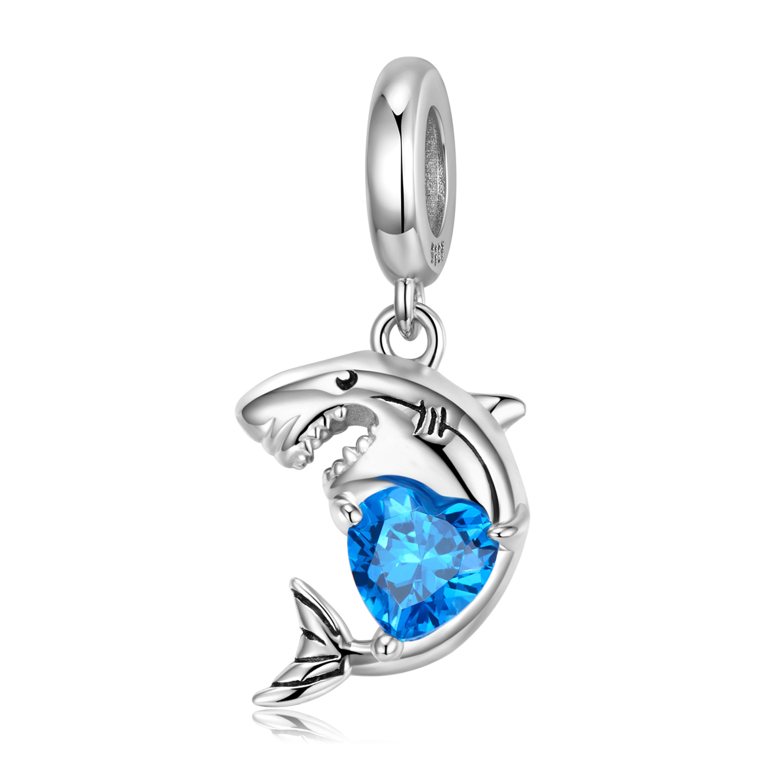 Title 1, Pendentif Love Shark Série Océan Argent S925 Pe...