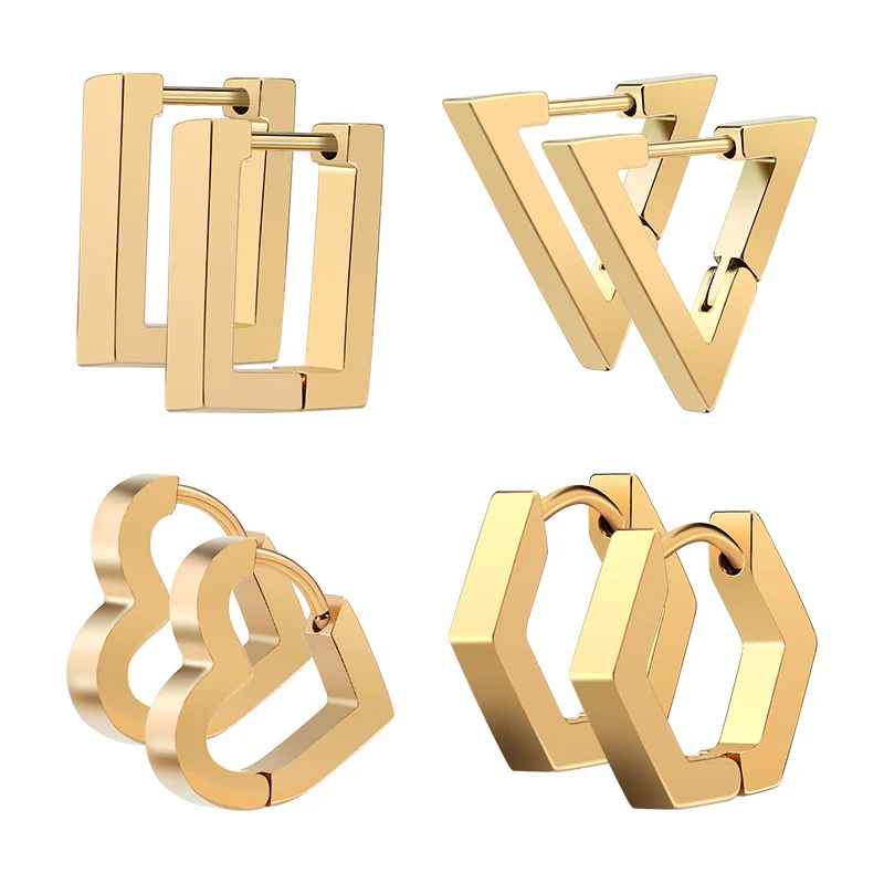 Modische Ohrringe aus Edelstahl mit geometrischem Design und Persönlichkeit. Trendige Statement-Ohrringe für Ihren individuellen Look.