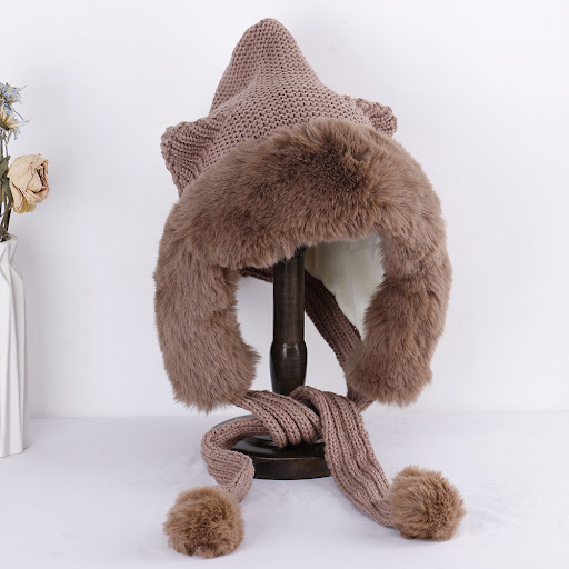 Title 7, Cute Ears Thick Wool Hat Cape