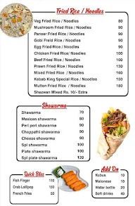 Kebab King menu 2