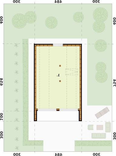 Moca 2 A szkielet drewniany dom letniskowy na zgłoszenie do 35m2 - Rzut poddasza