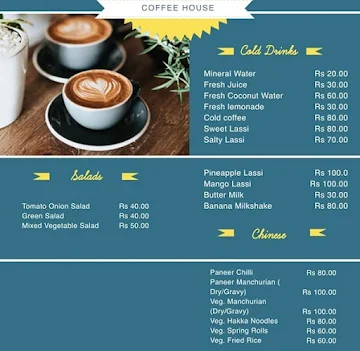 Burble Cafe menu 