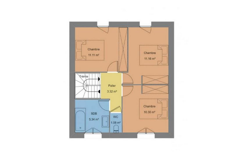  Vente Terrain + Maison - Terrain : 166m² - Maison : 89m² à Combourg (35270) 