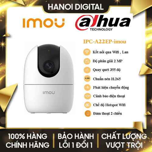 Camera Ip Wifi Dahua Imou Ipc - A22Ep 2.0Mpx Full Hd - Hàng Chính Hãng