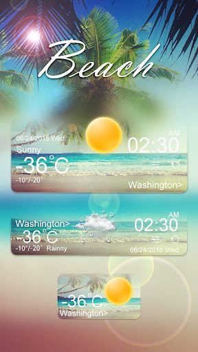 Beach GO Weather Widget Theme