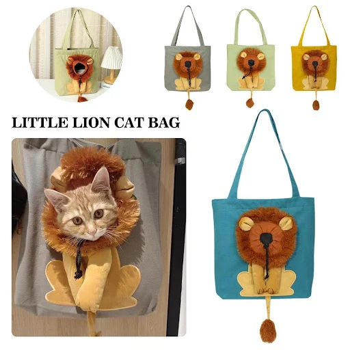 Cute Pet S Lion Design Portable Breathable Bag Pets Outgoing Travel Handbag Bags Dog Safety With Zippers T8f1