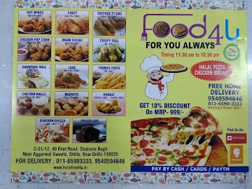 Food4U menu 