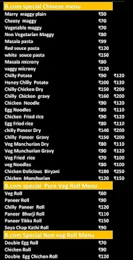 B.Com Chaiwala menu 2