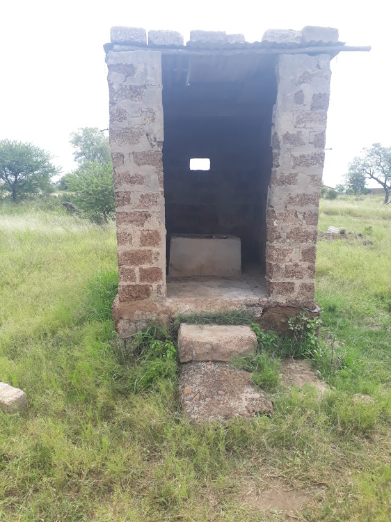 The pit toilet where Nomsa Sambo's body was allegedly found.