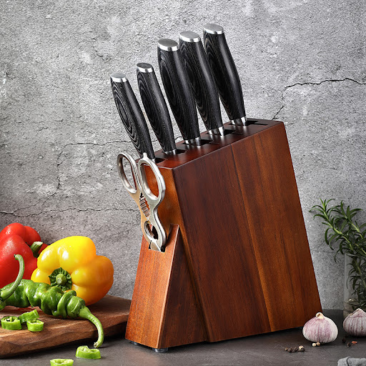 Title 5, Ensemble de 7 Couteaux de Cuisine Damascus. Cou...