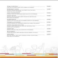 The Solitaire - Kohinoor Continental Hotel menu 1