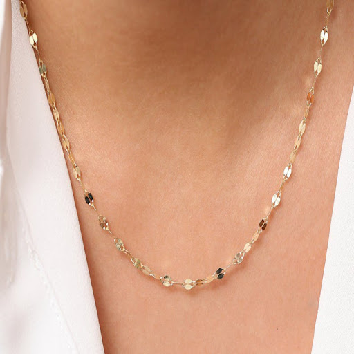 Title 2, Womens Delicate Lip Chain Necklace. Elevate yo...