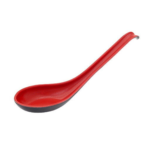 Title 3, Black and Red Melamine Two Color Soup Spoon per...