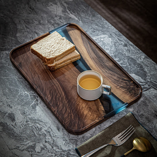 Title 3, Black Walnut Resin Rectangular Household Fruit ...