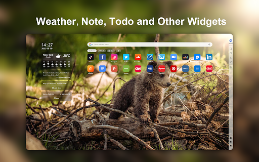 Aurora: Productive and cozy new tab