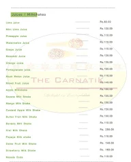 The Carnatik menu 1