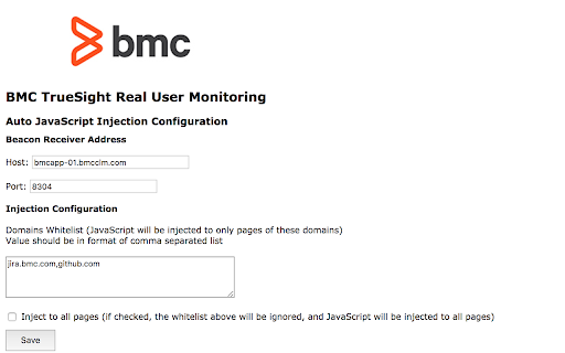 BMC TrueSight Real User Monitoring Plugin