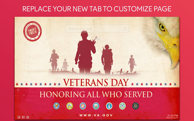 Veterans Day Wallpaper HD Custom New Tab