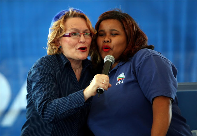 Helen Zille and Lindiwe Mazibuko during happier times dancing and singing from the same book.