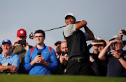 Tiger Woods of the US during practice at Royal Portrush Golf Club in Northern Ireland on July 16 2019 ahead of the British Open. 