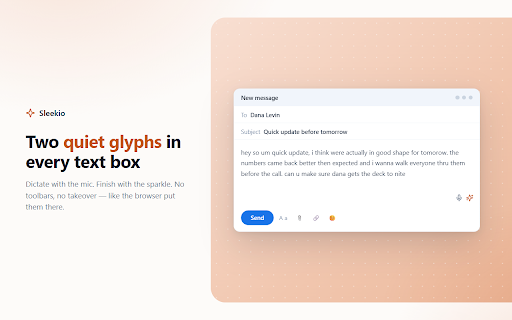 Voice to Text (Whisper) + AI Writing — Sleekio screenshot 2