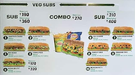 Subway menu 1