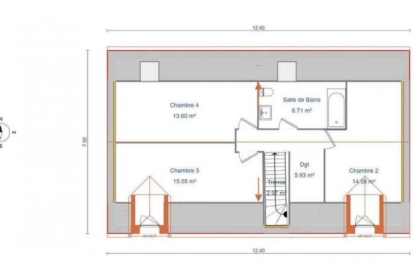  Vente Terrain + Maison - Terrain : 500m² - Maison : 112m² à Pacy-sur-Eure (27120) 