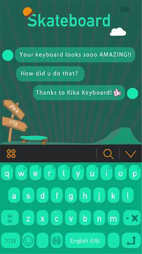 Skateboard theme for iKeyboard