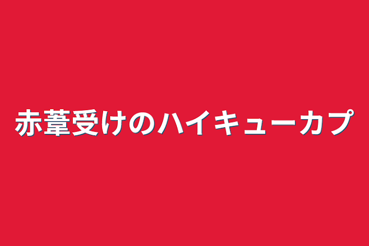 「赤葦受けのハイキューカプ」のメインビジュアル