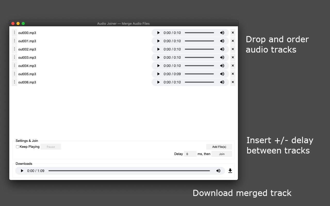 Audio Joiner — Merge DASH Audio Files