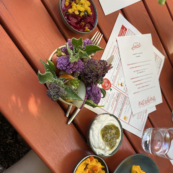 Dips, salad vegetables, GF bread