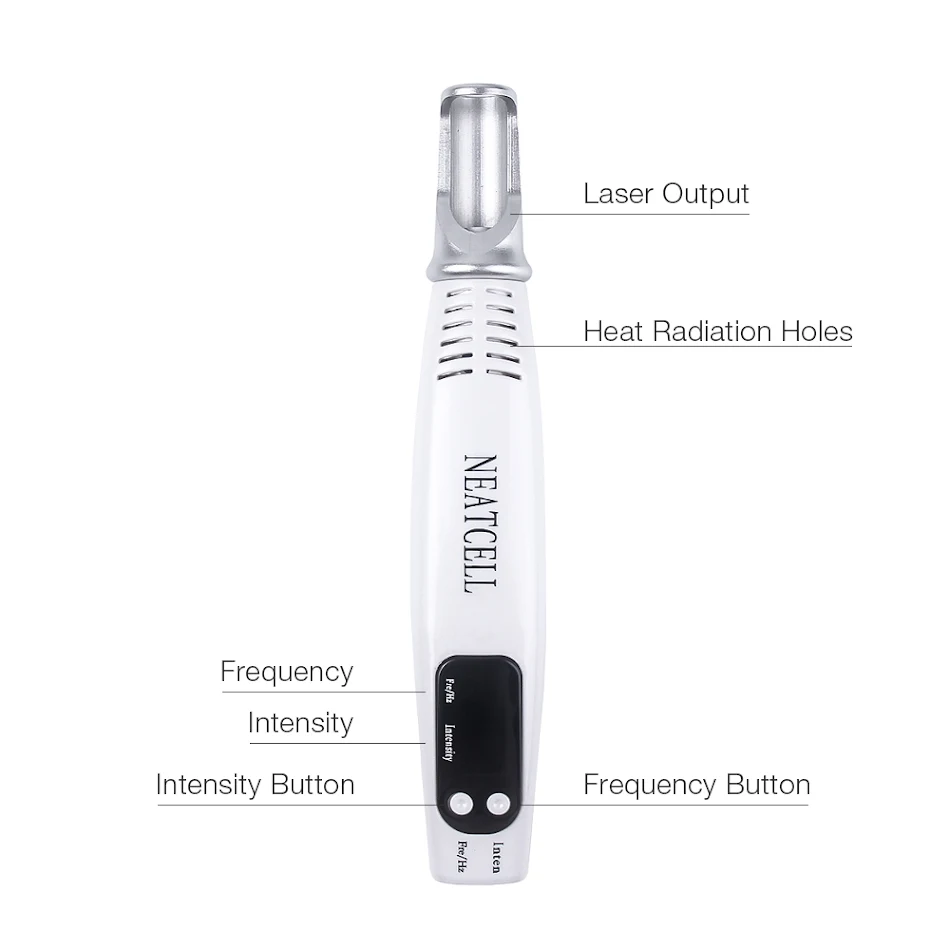 Stylo laser picoseconde pour l'élimination des tatouages, cicatrices, grains de beauté et taches. Appareil de beauté pour le soin de la peau.