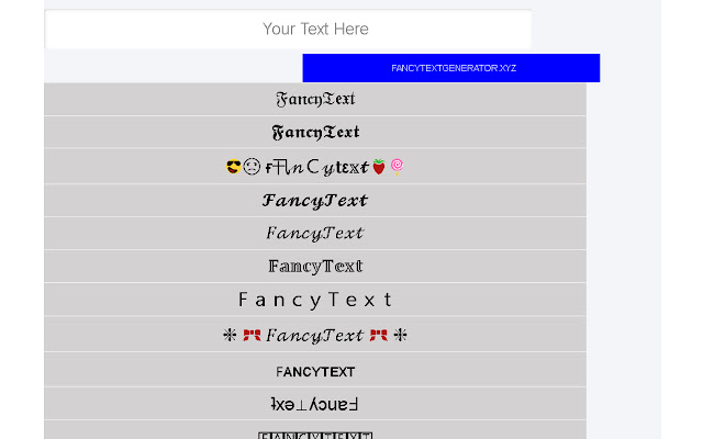 Fancy Text Generator chrome extension