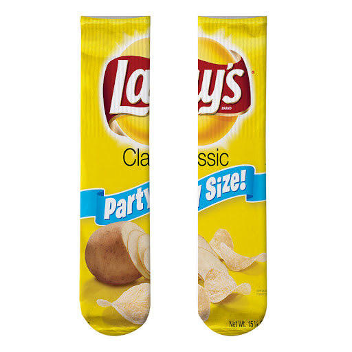 Title 1, Potato Chips 3D Printed Socks Leshi Odd Zero Fo...
