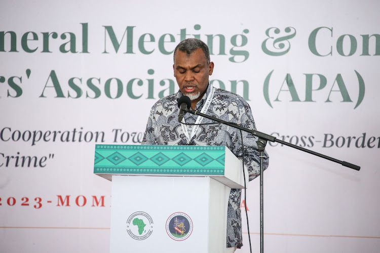 Director of Public Prosecution Noordin Hajji at the 16th Annual general meeting and Africa Prosecutors Association Conference in Mombasa on January 30, 2023.