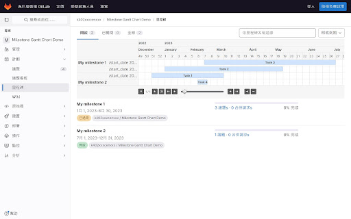 Gantt Chart plugin: for GitLab