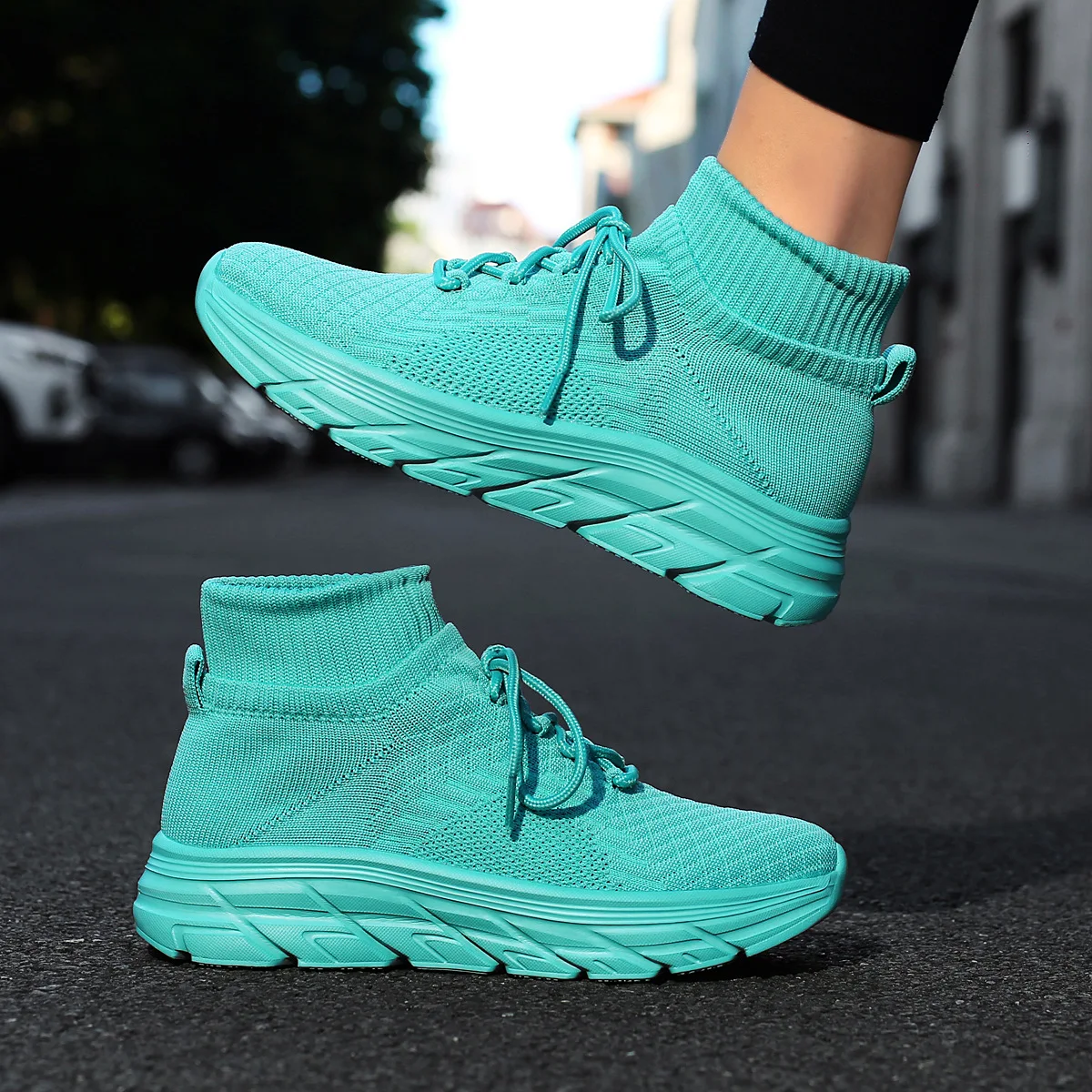 Title 29, Modieuze Stretch Sok Schoenen Laarzen Comfort e...