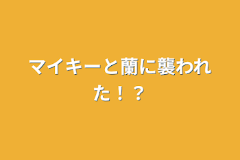 マイキーと蘭に襲われた！？