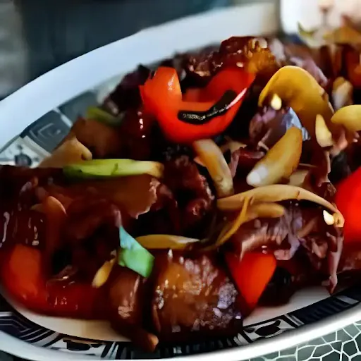 Shredded Lamb In Black Bean